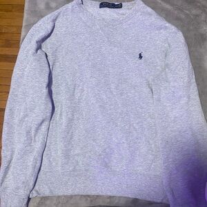 Ralph Lauren Light Gray V-Neck Sweater for Men
